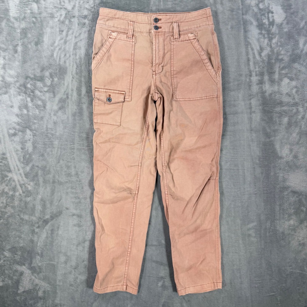 Anthropologie The Wanderer Cargo Pants Women's Size 26 Rose Pink Tapered
